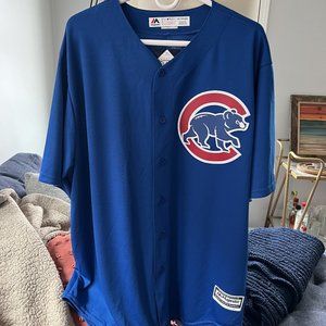 NWT Authentic Majestic MLB Chicago Cubs Jersey Blue XXL (No Name) FREE SHIPPING